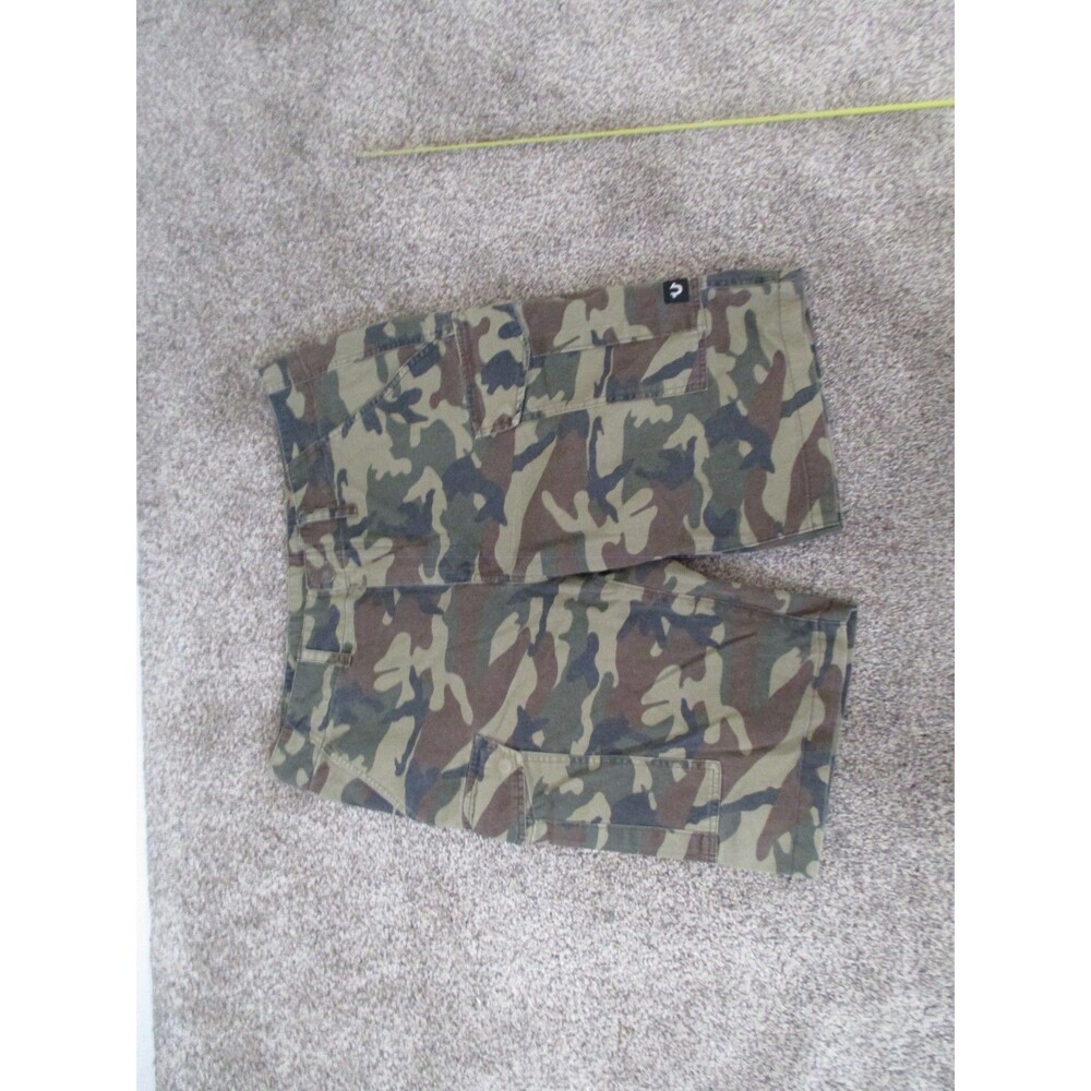 True Religion Camo Cargo Shorts 33 11" Streetwear Vintgae